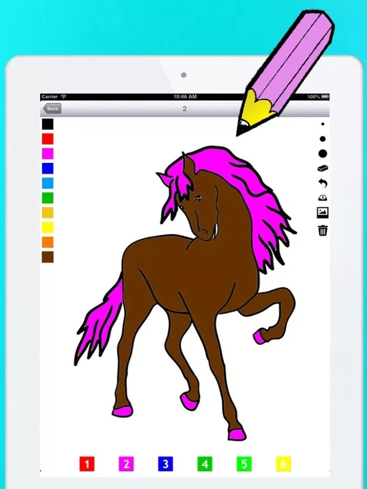 تصاویر A Coloring Book of Horses for Children: Learn to draw and color pony, horse riding, equestrian and more iPad 