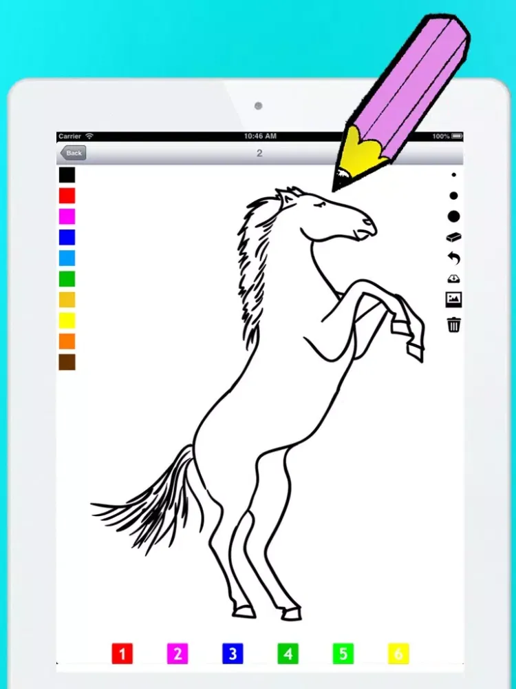 تصاویر A Coloring Book of Horses for Children: Learn to draw and color pony, horse riding, equestrian and more iPad 