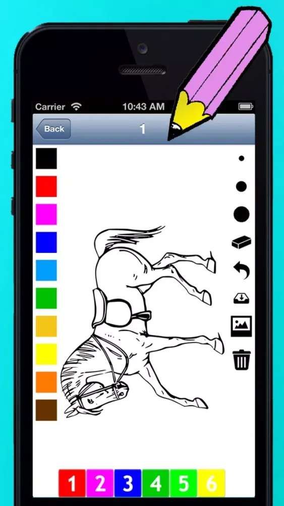 تصاویر A Coloring Book of Horses for Children: Learn to draw and color pony, horse riding, equestrian and more