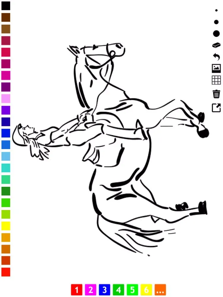 A Coloring Book of Horses for Children: Learn to draw and color iPad  Screenshots