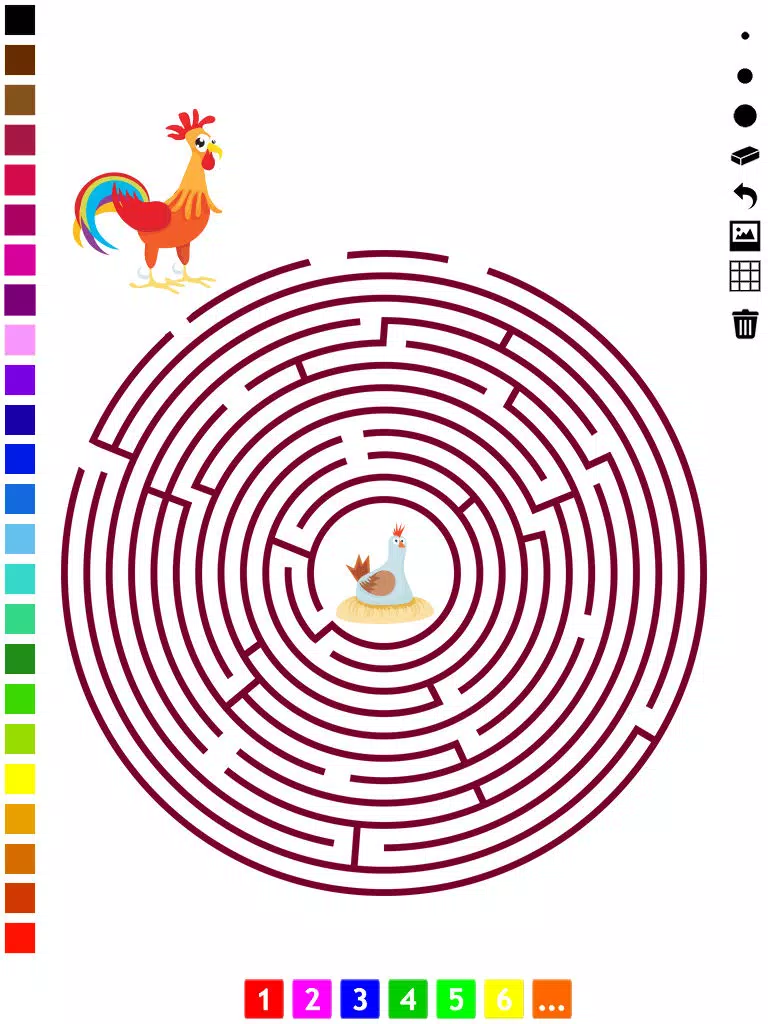 Screenshot di A Labyrinth Coloring Book & Learning Game for Toddlers: Cool Castle Maze iPad 