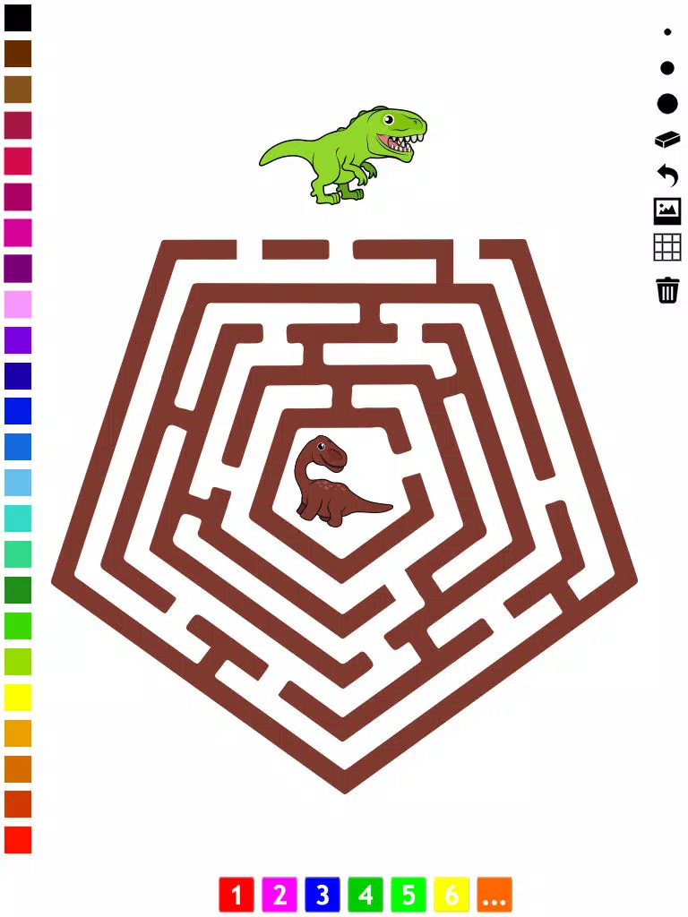 Screenshot di A Labyrinth Coloring Book & Learning Game for Toddlers: Cool Castle Maze iPad 