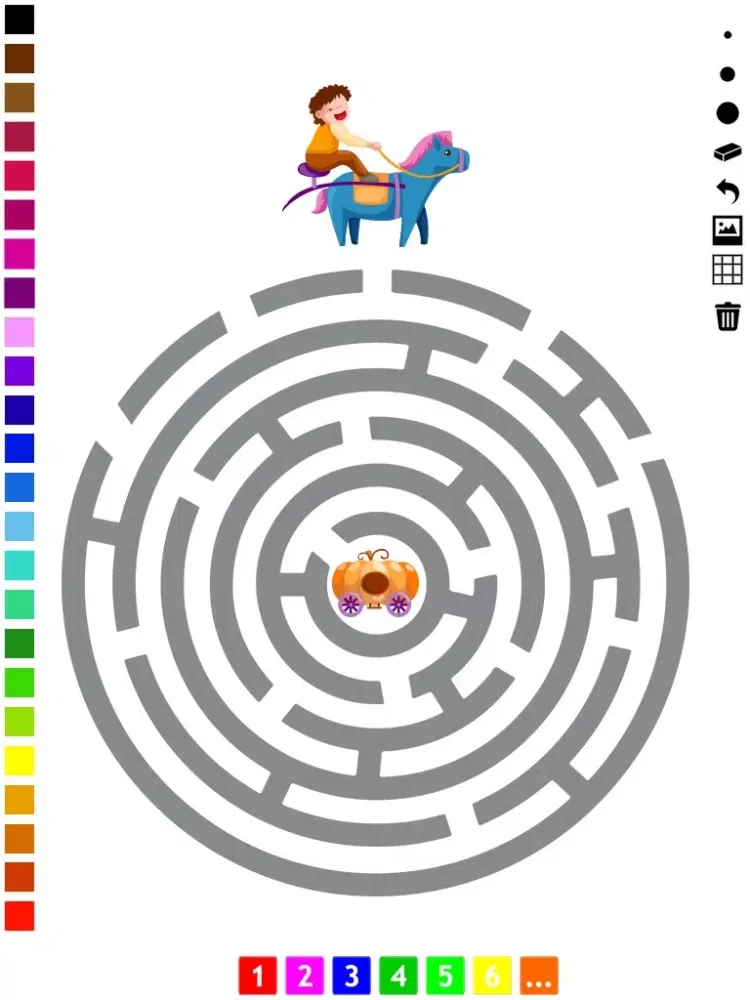 A Labyrinth Coloring Book & Learning Game for Toddlers: Cool Castle Maze iPad 应用截图
