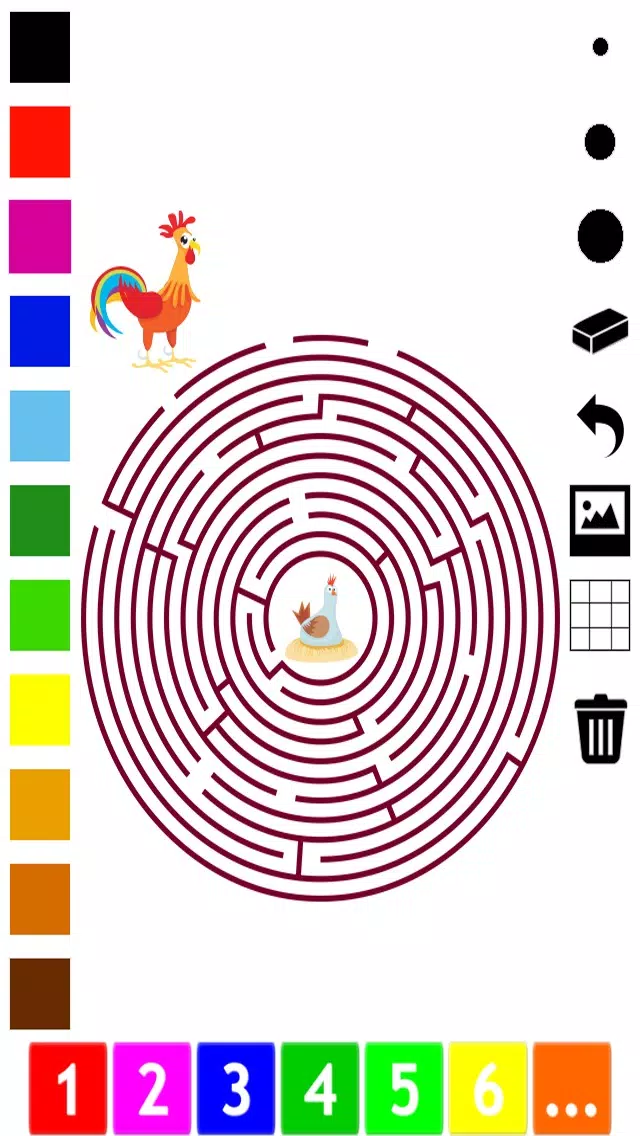 Screenshot di A Labyrinth Coloring Book & Learning Game for Toddlers: Cool Castle Maze