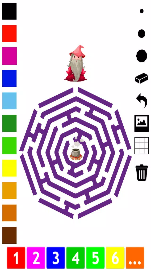 Screenshot di A Labyrinth Coloring Book & Learning Game for Toddlers: Cool Castle Maze