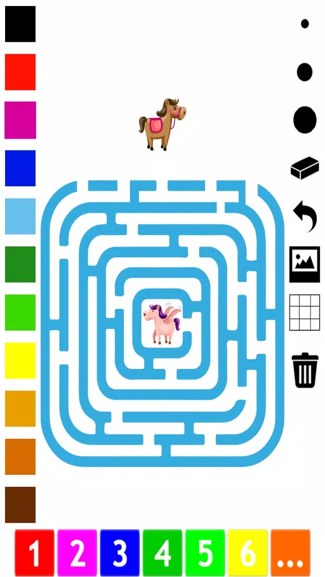 Screenshot di A Labyrinth Coloring Book & Learning Game for Toddlers: Cool Castle Maze