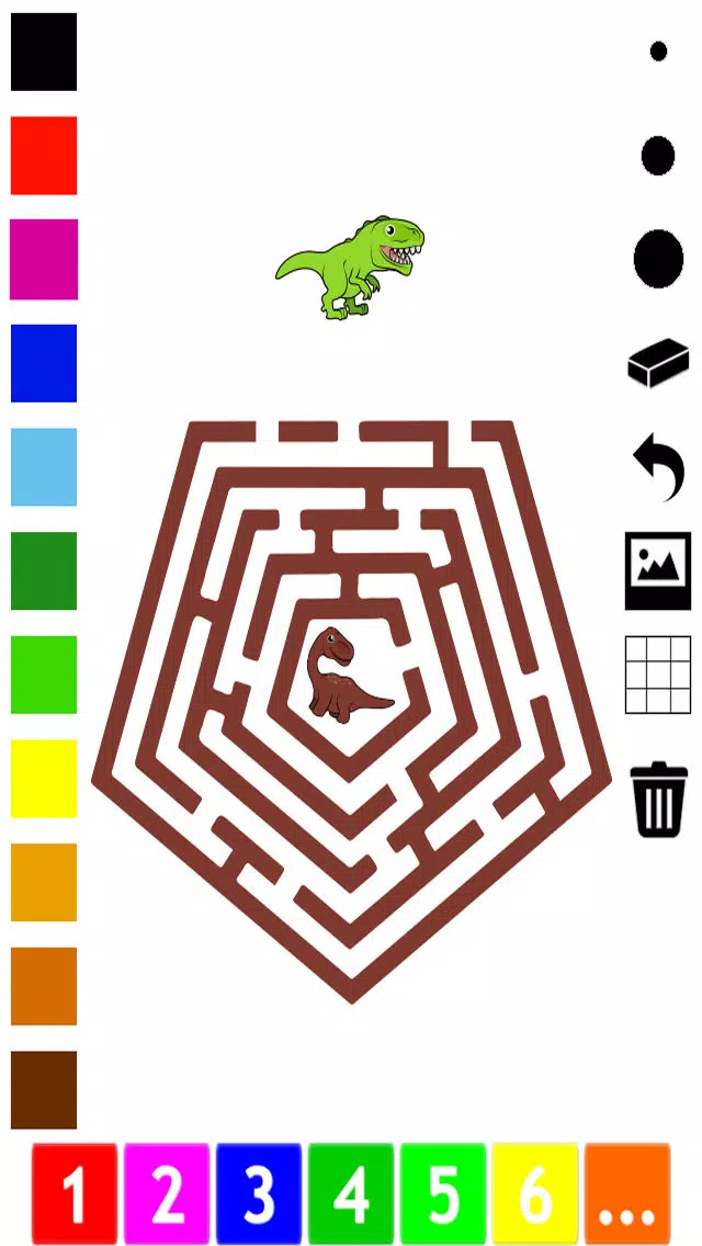 Screenshot di A Labyrinth Coloring Book & Learning Game for Toddlers: Cool Castle Maze