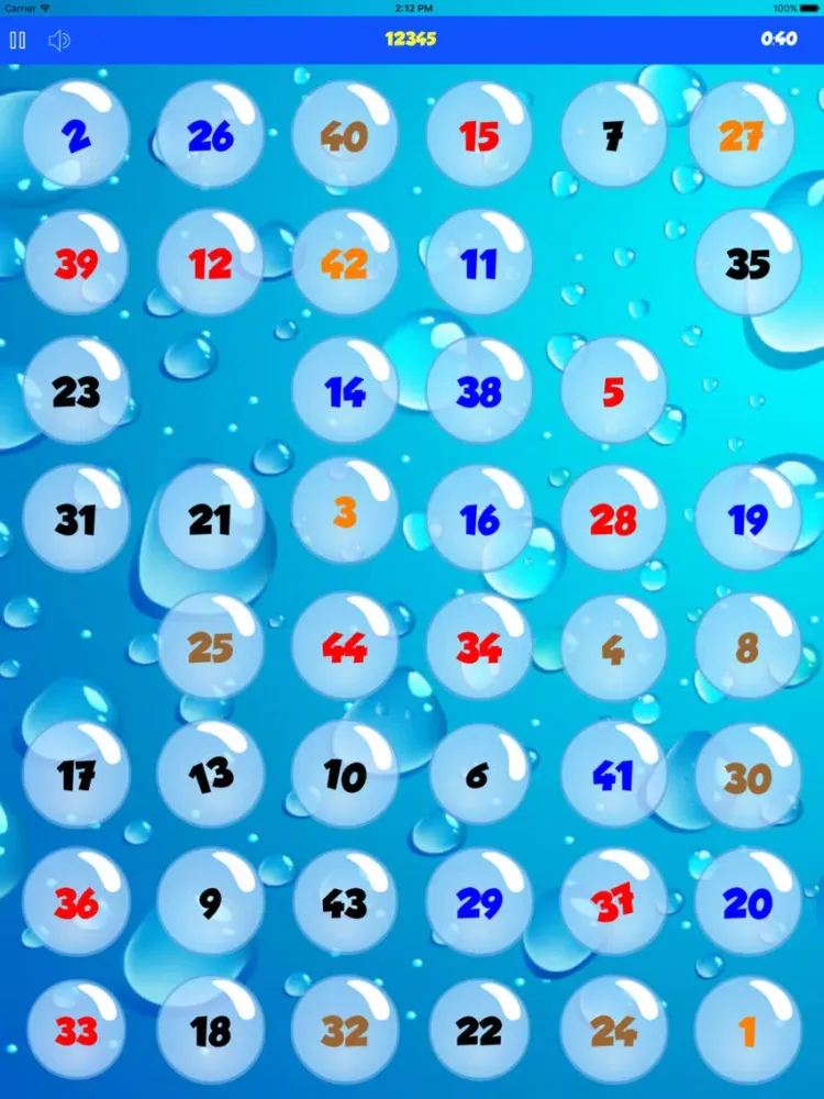 Tangkapan layar Bubbles Count iPad 