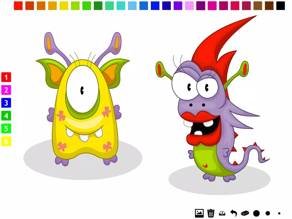 Ảnh chụp màn hình của A Monster Coloring Book for Children: Learn to color and draw monsters iPad 