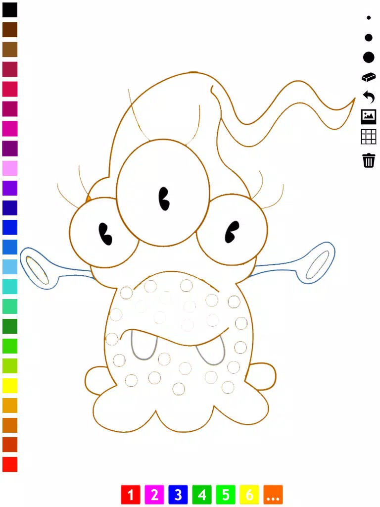 Ảnh chụp màn hình của A Monster Coloring Book for Children: Learn to color and draw monsters iPad 