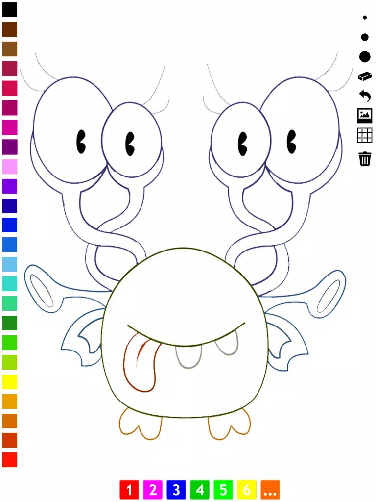 Ảnh chụp màn hình của A Monster Coloring Book for Children: Learn to color and draw monsters iPad 