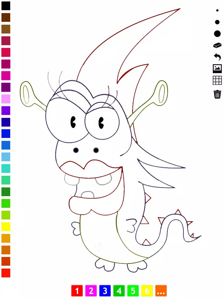 Ảnh chụp màn hình của A Monster Coloring Book for Children: Learn to color and draw monsters iPad 