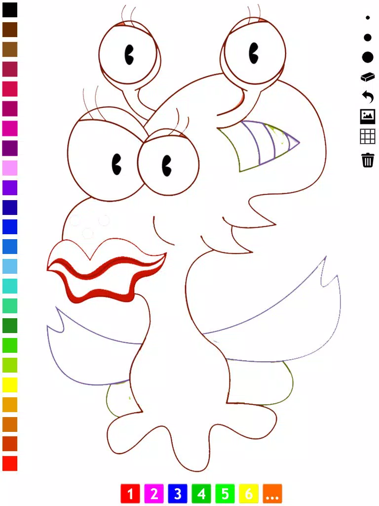 Ảnh chụp màn hình của A Monster Coloring Book for Children: Learn to color and draw monsters iPad 