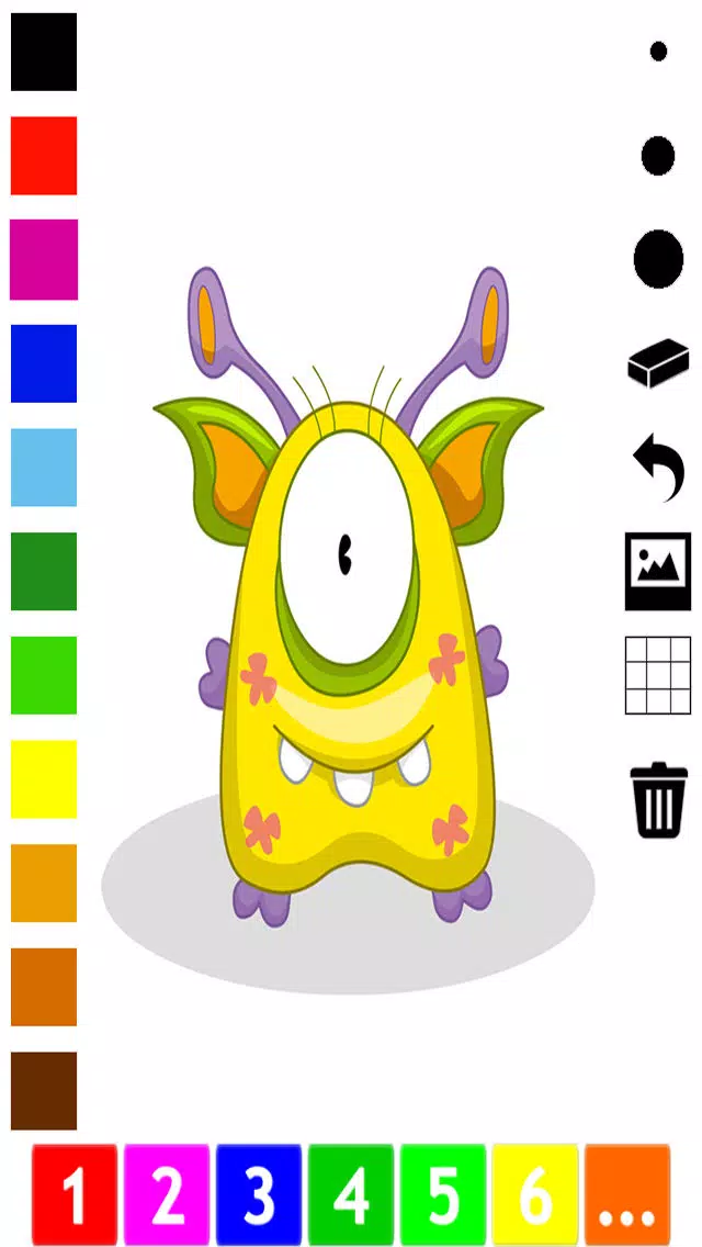 Ảnh chụp màn hình của A Monster Coloring Book for Children: Learn to color and draw monsters