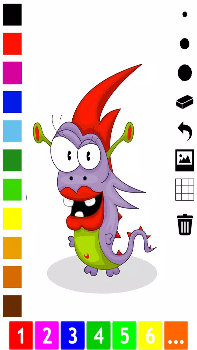 Ảnh chụp màn hình của A Monster Coloring Book for Children: Learn to color and draw monsters