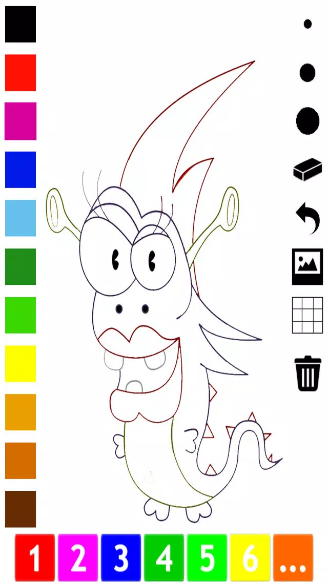 Ảnh chụp màn hình của A Monster Coloring Book for Children: Learn to color and draw monsters