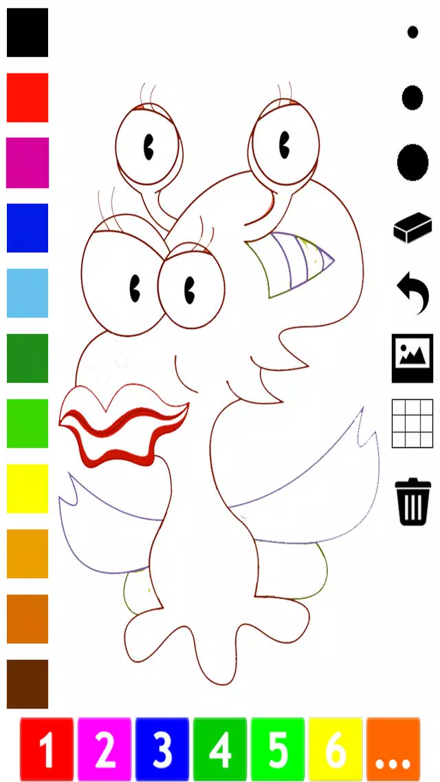 Ảnh chụp màn hình của A Monster Coloring Book for Children: Learn to color and draw monsters