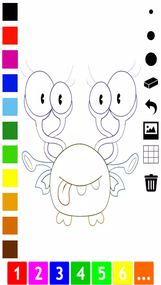 Ảnh chụp màn hình của A Monster Coloring Book for Children: Learn to color and draw monsters