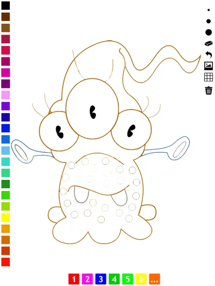 A Monster Coloring Book for Children to Learn to Color and Draw iPad  Screenshots