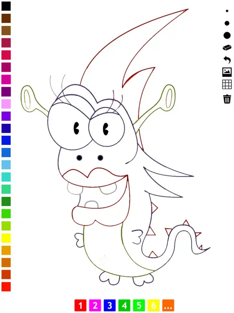 A Monster Coloring Book for Children to Learn to Color and Draw iPad  Screenshots