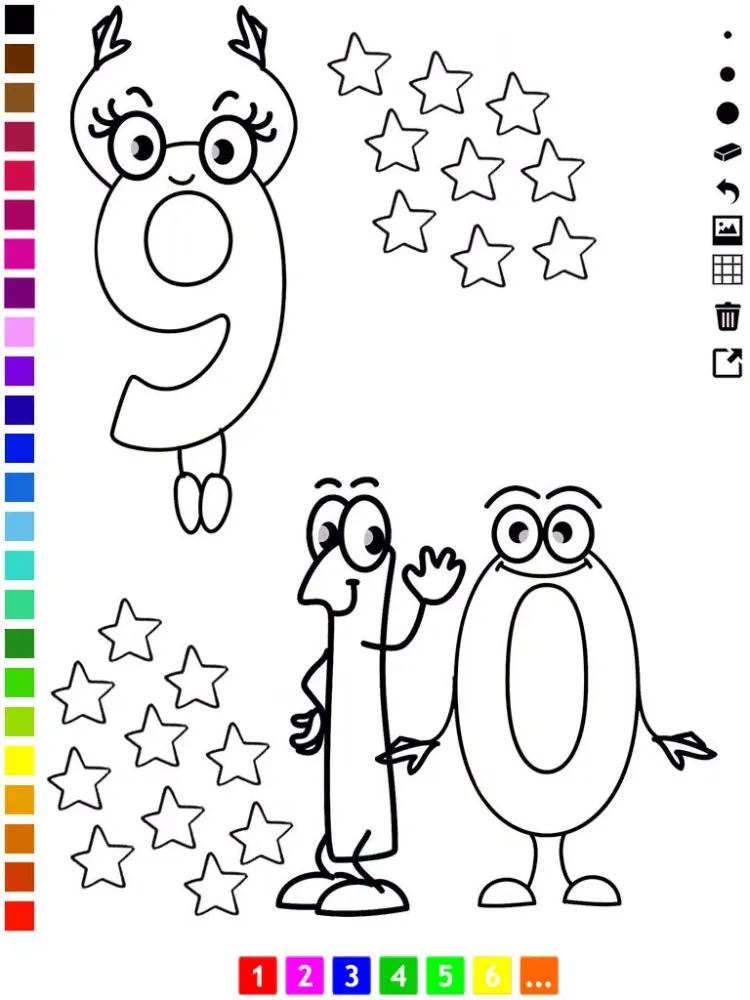 A Numbers Coloring Book for Toddlers: Learn to color and write 1-10 iPad  스크린샷