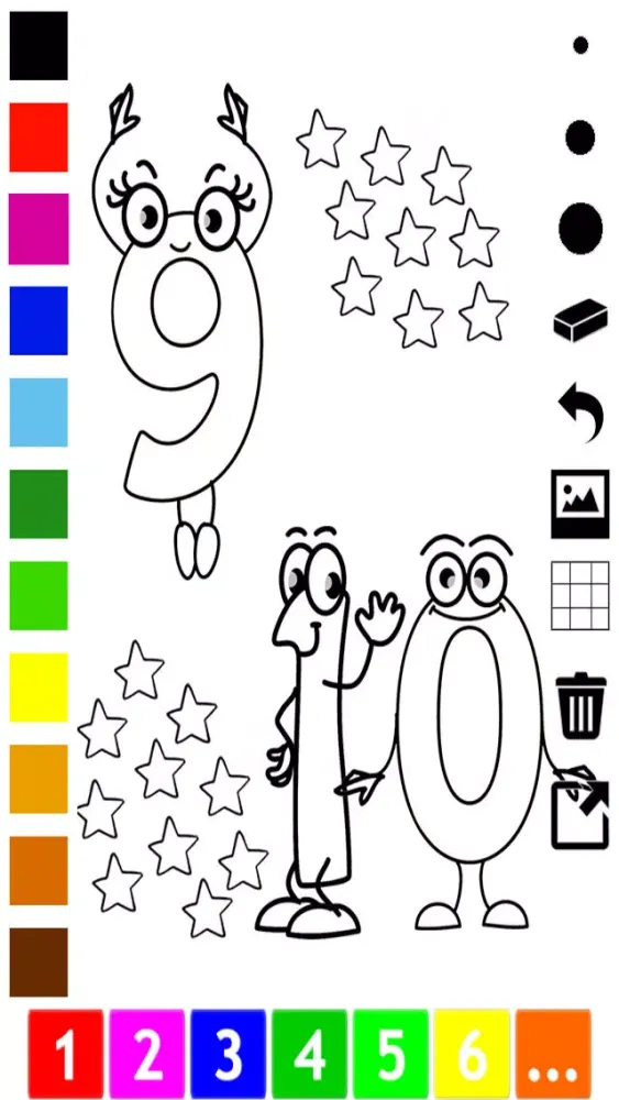 A Numbers Coloring Book for Toddlers: Learn to color and write 1-10 스크린샷