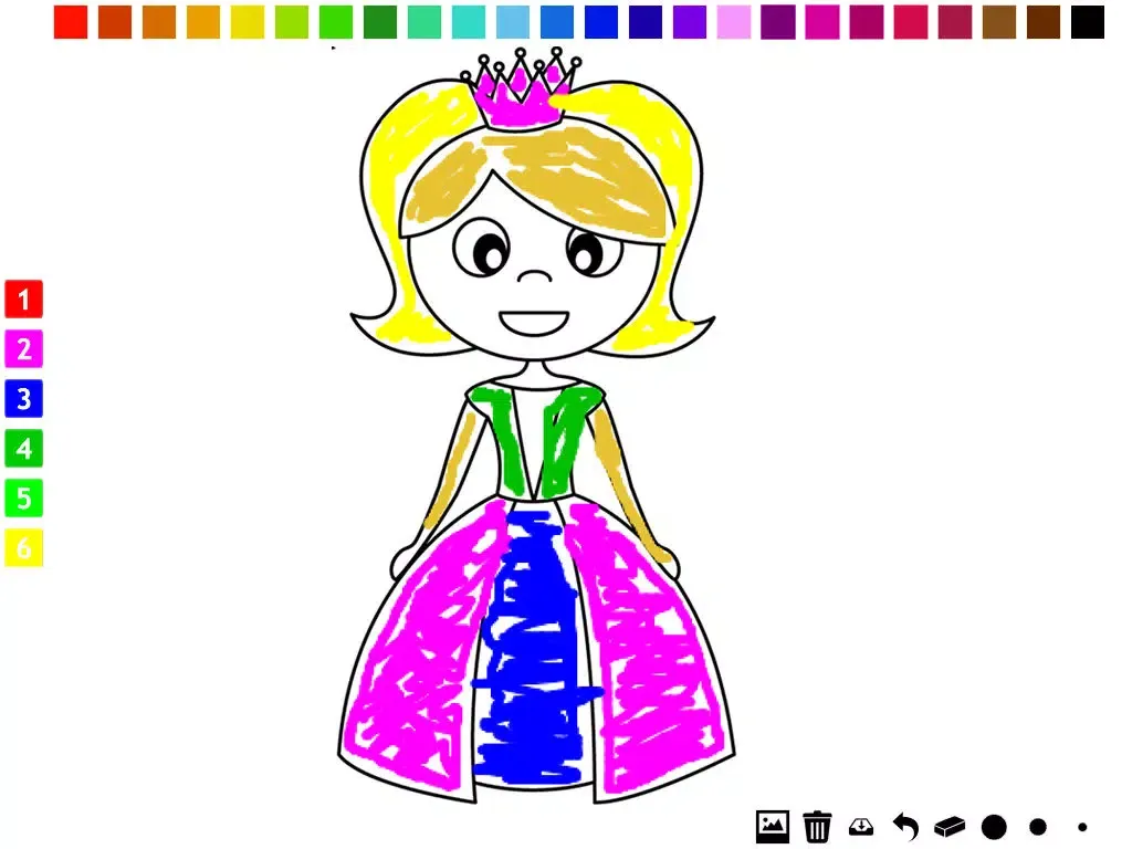 Captures d'écran de Princess Coloring Book for Girls: Learn to Color Cinderella, Kingdom, Castle, Frog and more iPad 