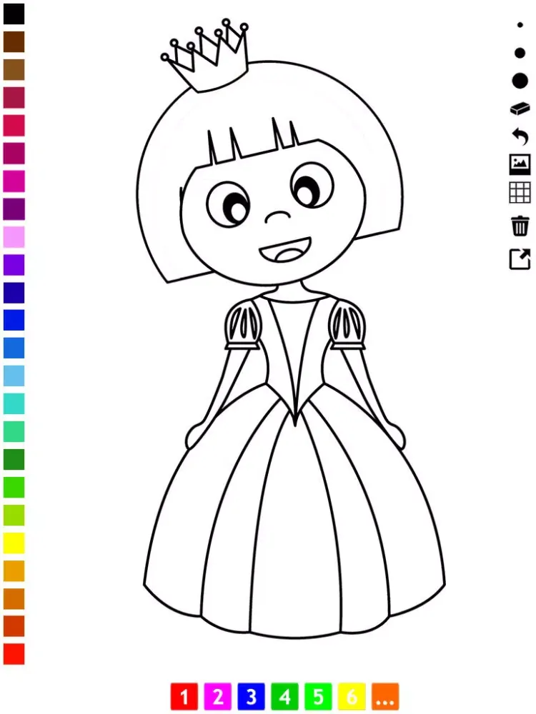 Captures d'écran de Princess Coloring Book for Girls: Learn to Color Cinderella, Kingdom, Castle, Frog and more iPad 