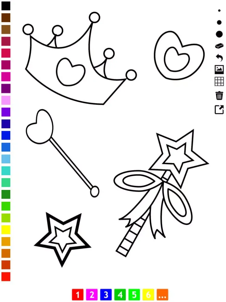 Captures d'écran de Princess Coloring Book for Girls: Learn to Color Cinderella, Kingdom, Castle, Frog and more iPad 