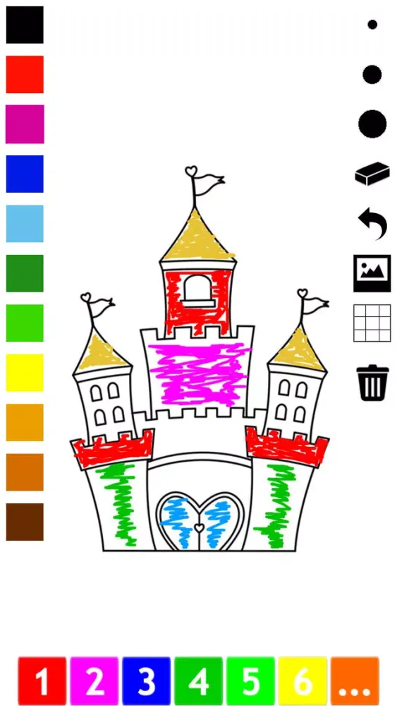 Captures d'écran de Princess Coloring Book for Girls: Learn to Color Cinderella, Kingdom, Castle, Frog and more