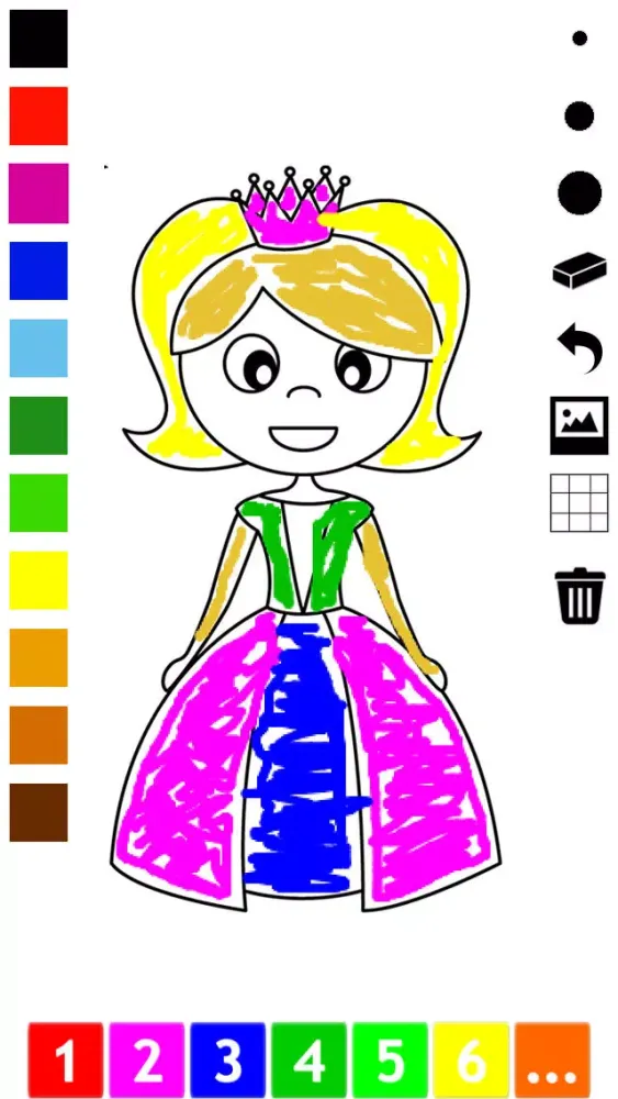 Captures d'écran de Princess Coloring Book for Girls: Learn to Color Cinderella, Kingdom, Castle, Frog and more