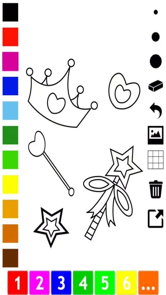 Captures d'écran de Princess Coloring Book for Girls: Learn to Color Cinderella, Kingdom, Castle, Frog and more
