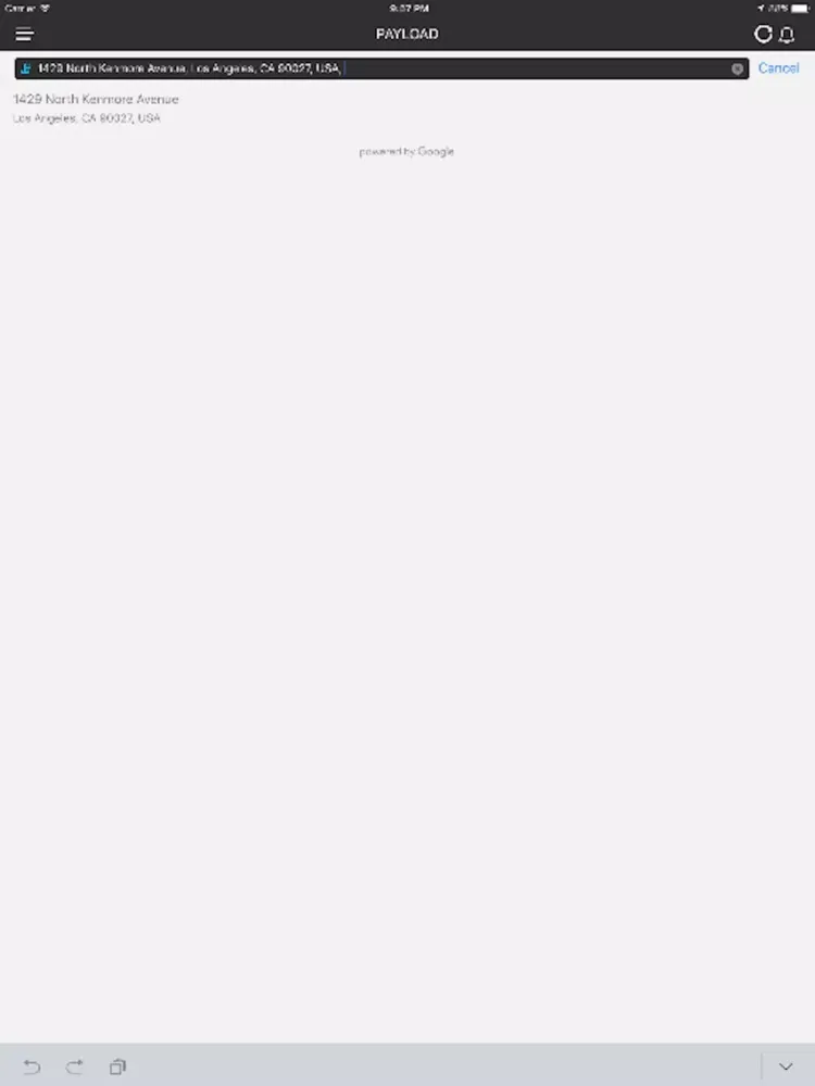 Zrzuty ekranu Payload Parcels iPad 