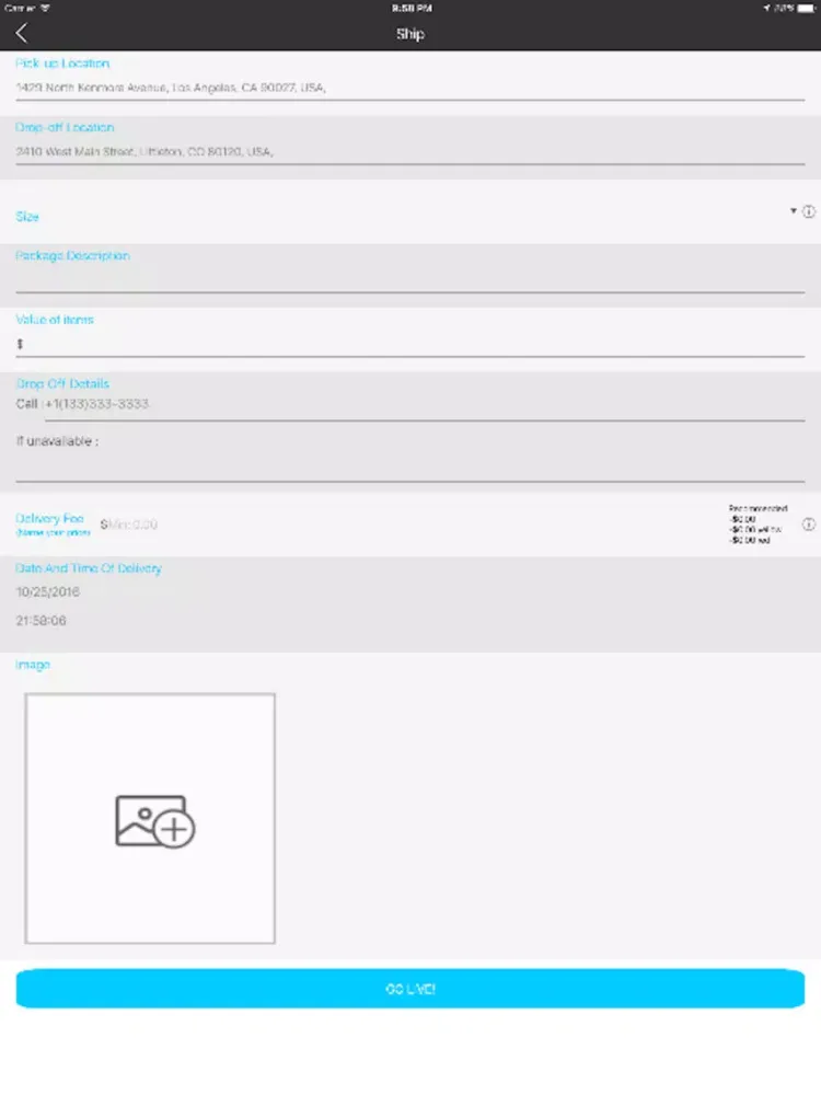 Zrzuty ekranu Payload Parcels iPad 