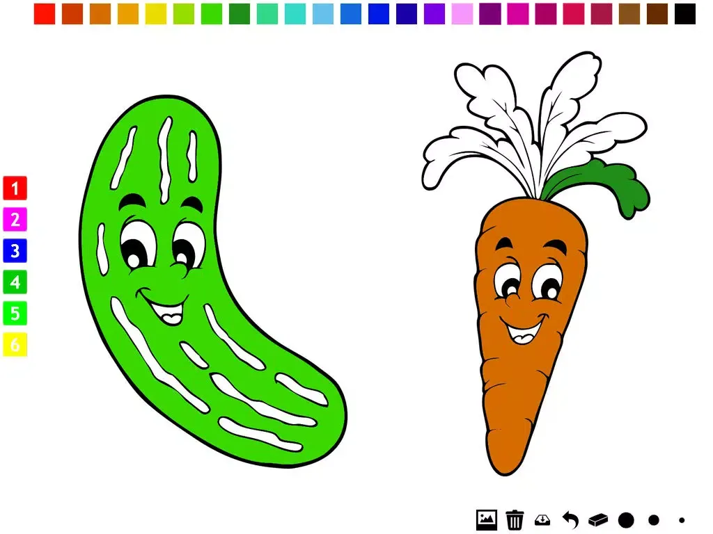 A Vegetable Coloring Book for Children: Learn to color the world of food, fruits and vegetables iPad  スクリーンショット