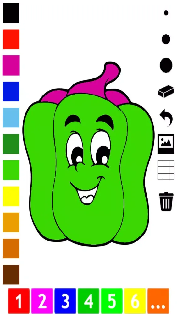 A Vegetable Coloring Book for Children: Learn to color the world of food, fruits and vegetables スクリーンショット