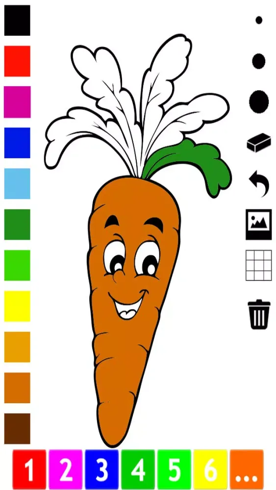 A Vegetable Coloring Book for Children: Learn to color the world of food, fruits and vegetables スクリーンショット