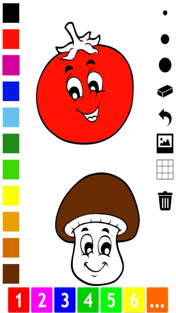 A Vegetable Coloring Book for Children: Learn to color the world of food, fruits and vegetables スクリーンショット