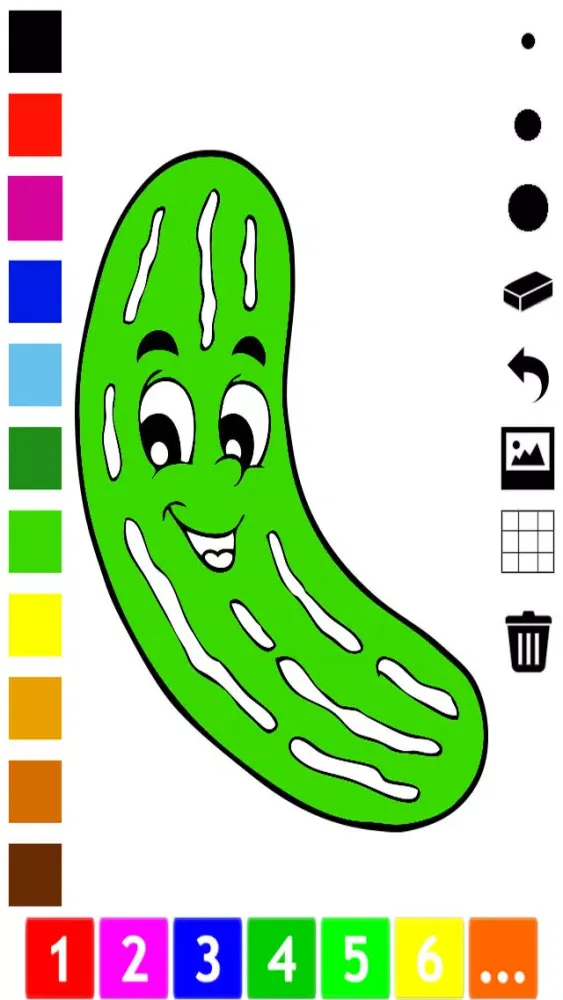 A Vegetable Coloring Book for Children: Learn to color the world of food, fruits and vegetables スクリーンショット