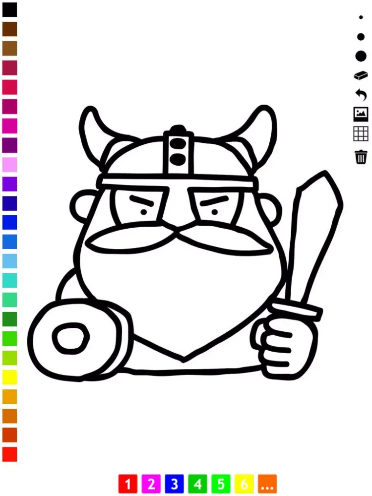 Active Vikings Coloring Book for Children: learn to color viking ship, dragon, swords and more iPad Screenshots