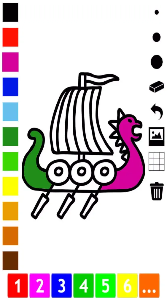 Active Vikings Coloring Book for Children: learn to color viking ship, dragon, swords and more Screenshots