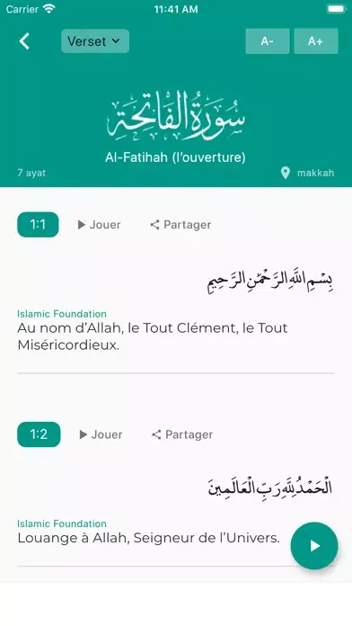 Quran French应用截图