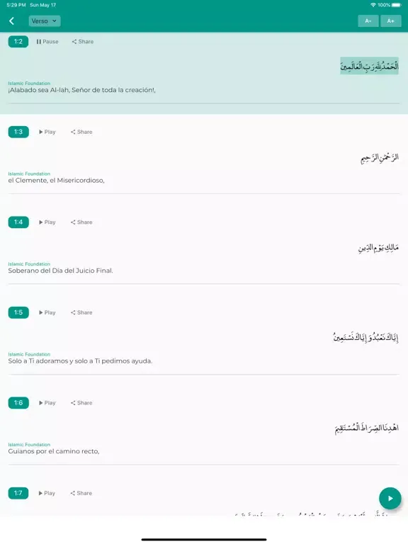 Quran Spanish iPad  স্ক্রিনশট
