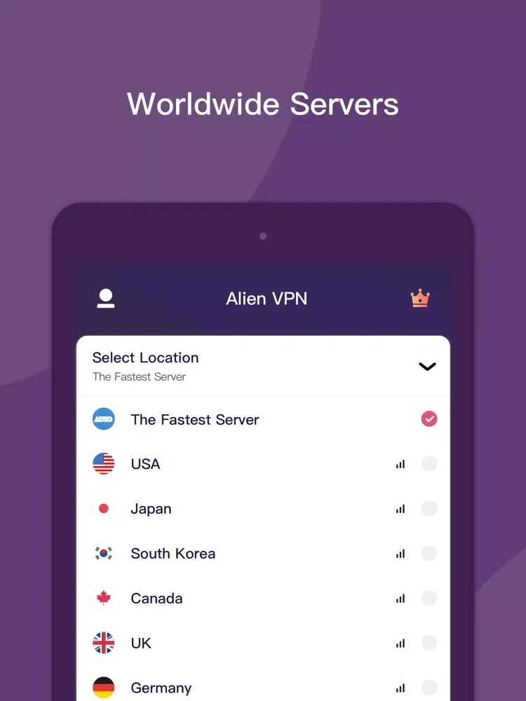 Alien VPN - Fast Proxy VPN iPad  स्क्रीनशॉट