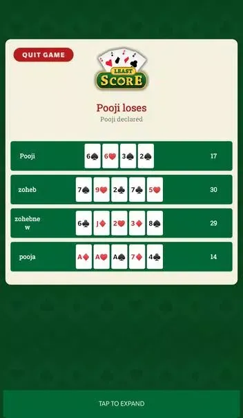 Capturas de tela do Least Score