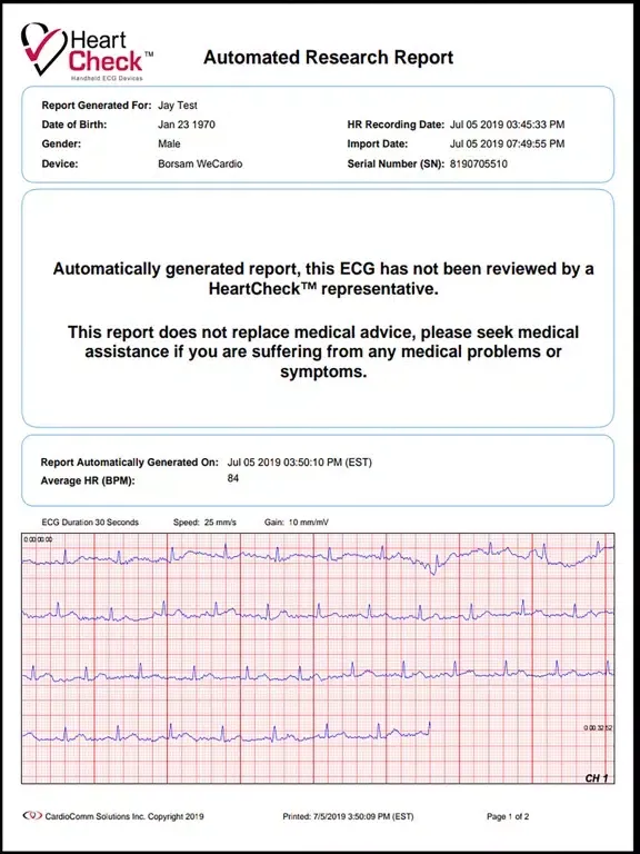 GEMS Universal ECG iPad  Ekran Görüntüleri