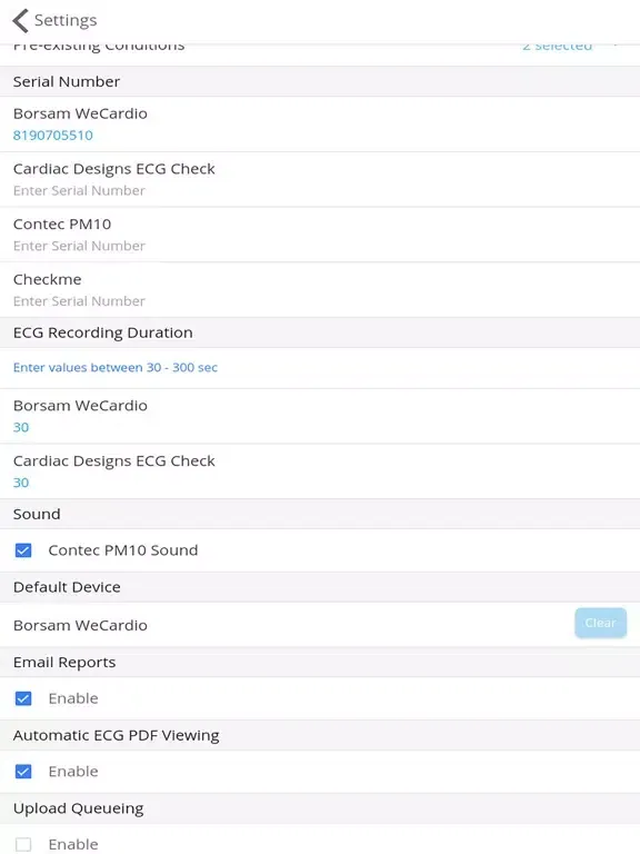 GEMS Universal ECG iPad  Ekran Görüntüleri