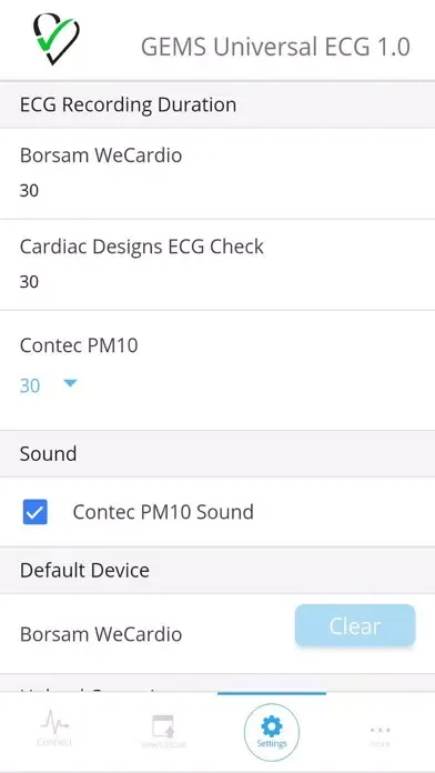 GEMS Universal ECG Ekran Görüntüleri