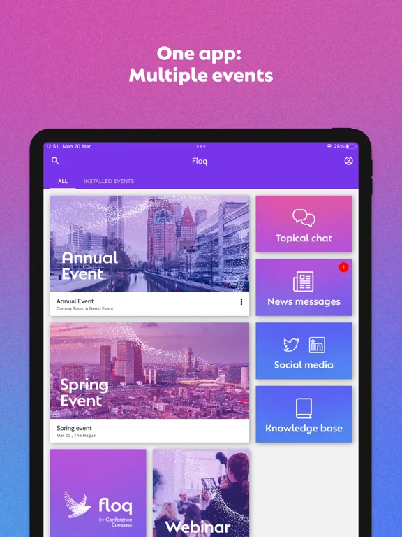 Скриншоты Floq by Conference Compass iPad 
