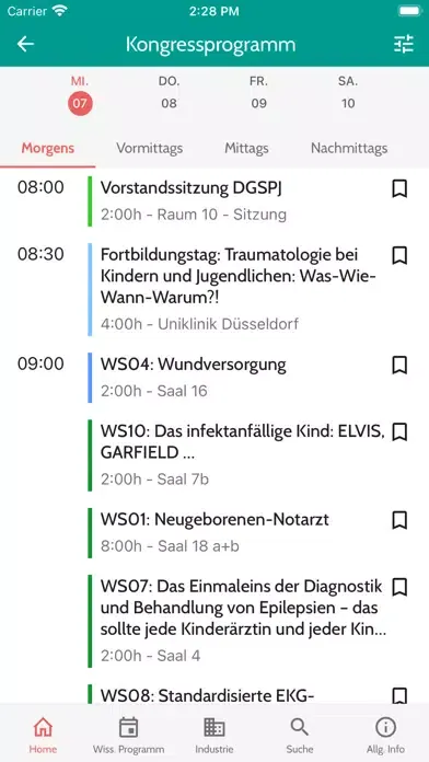 Tangkapan skrin Kinder-/Jugendmedizin Kongress